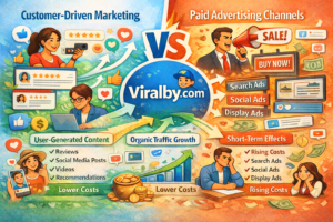 Customer-driven marketing vs paid advertising